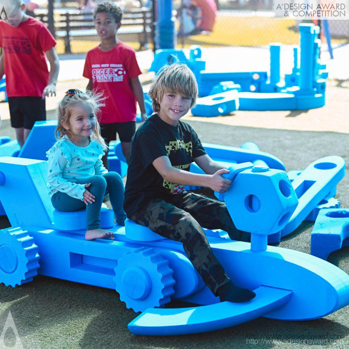 Blue Block Playground Transportation Set by Nicole Gilmer