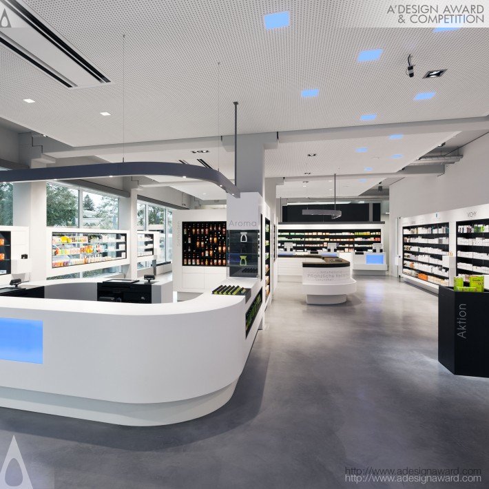 Jordan Apotheke Indoor Lighting by Conceptlicht GmbH