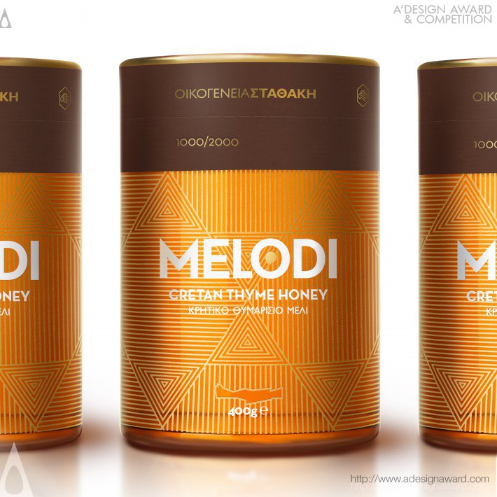 Melodi-Stathakis Family Honey Packaging by Antonia Skaraki