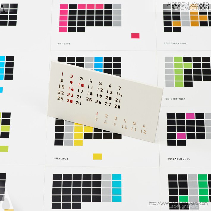 Calendar  “color Cartridge” Calendar by Katsumi Tamura