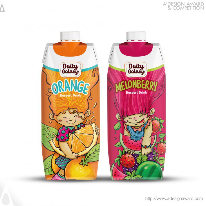 Mohsen Koofiani - Daity Galaxy Dessert Drink Packaging