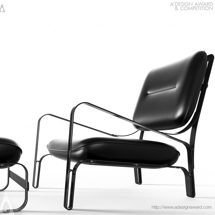 Lounge Chair and Ottoman by Mula Preta Design