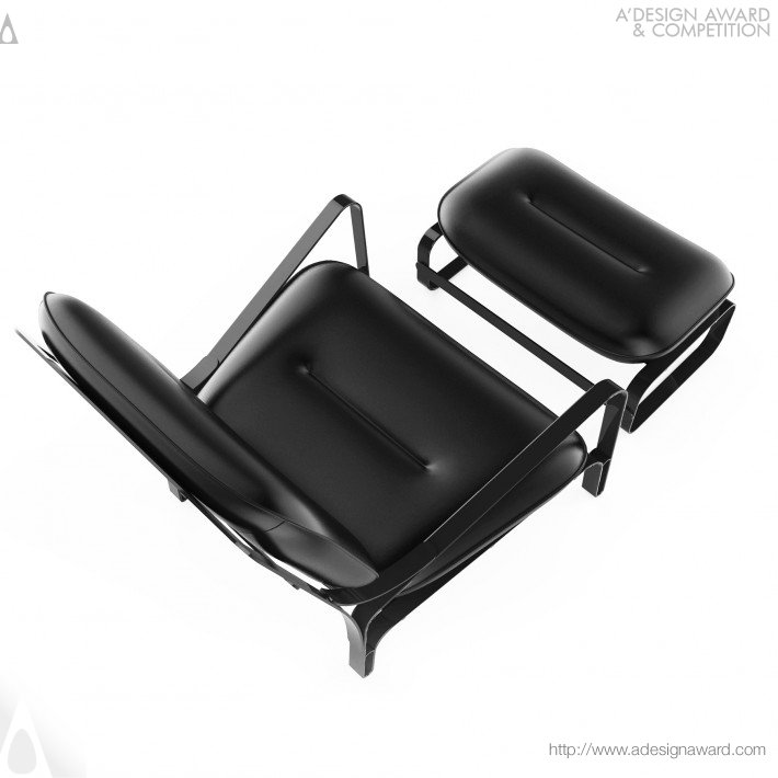 Mula Preta Design Lounge Chair and Ottoman