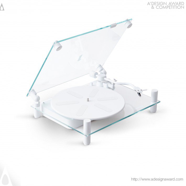 Transparent Turntable Wireless Vinyl Record Player by Martin Willers