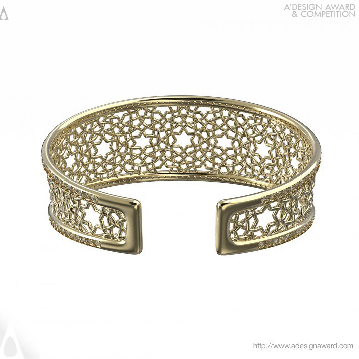 Laleh Safarzadeh - Interlace Pattern Cuff Bracelet