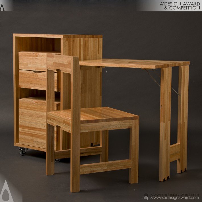 Drawer, Chair &amp; Desk Combo by Claudio Sibille