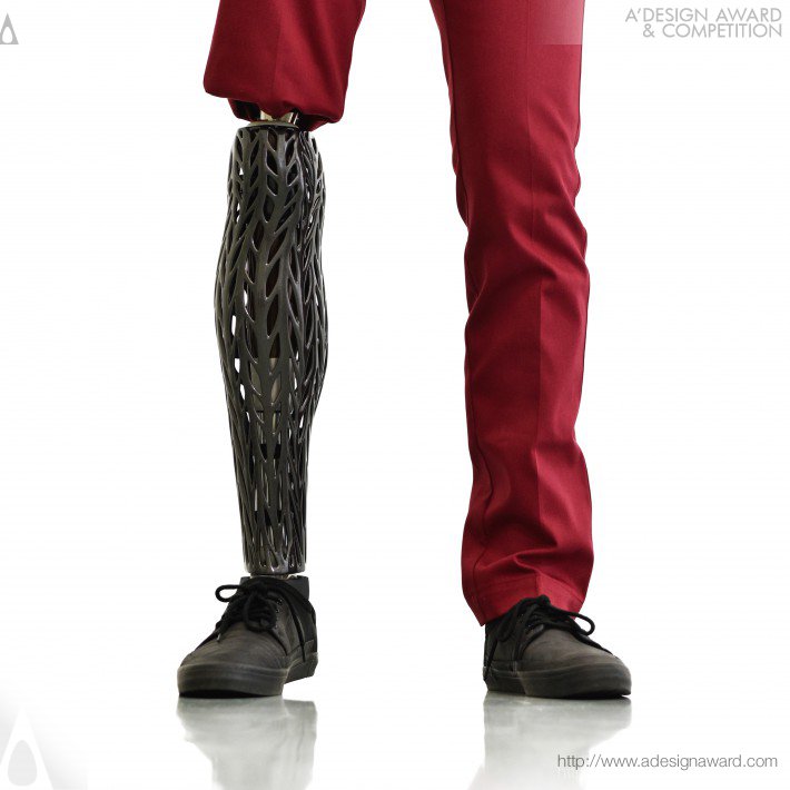 Art4leg 3d Printed Prosthesis Cover by Tomas Vacek, Art4Leg