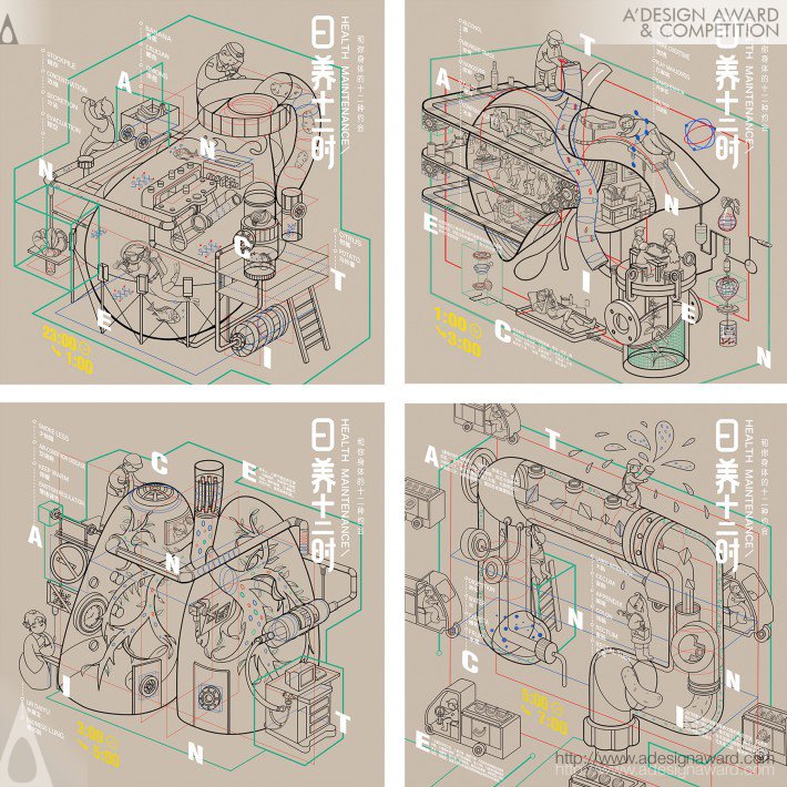 Lu Zhao - Daily Regimen in 12 Dual Hours Physical Health Information Design