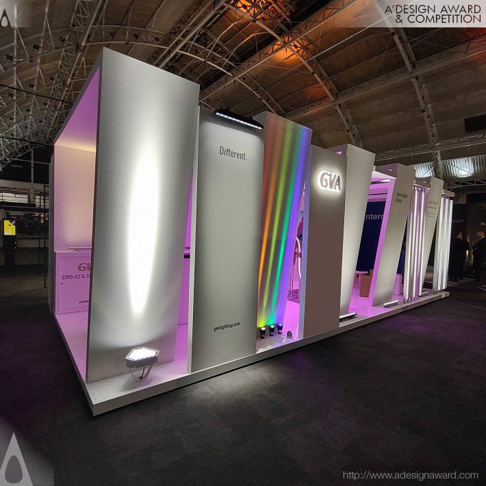 Lighting Tunnel Exhibition Booth by Nargiza Usmanova