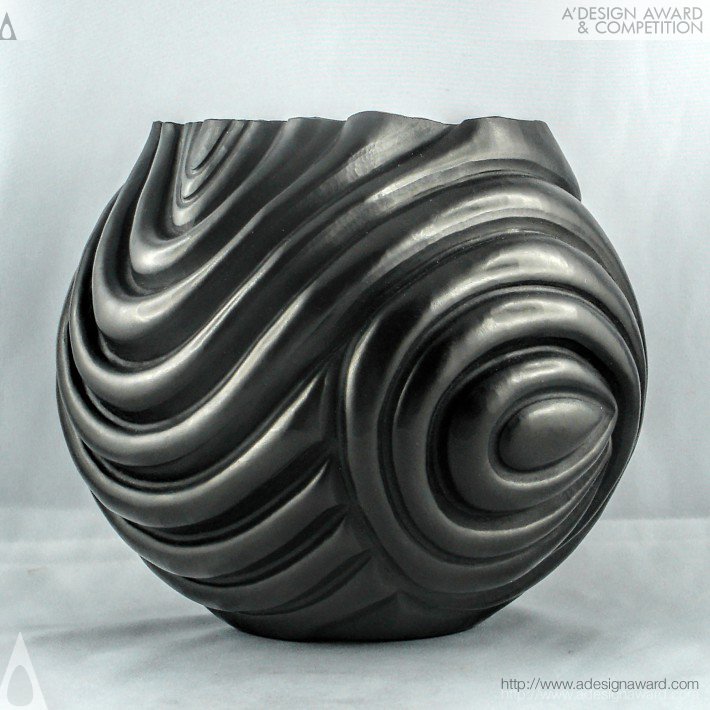 Vortex Metallic Vases by Gilles Laot
