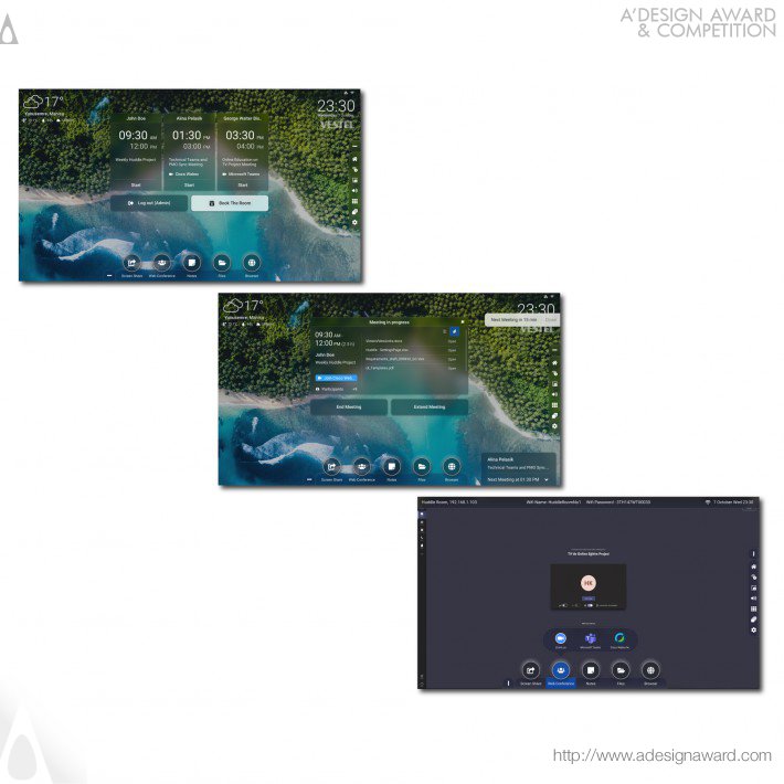 Vestel UX/UI Design Group - Huddle Meeting Room Display Interface