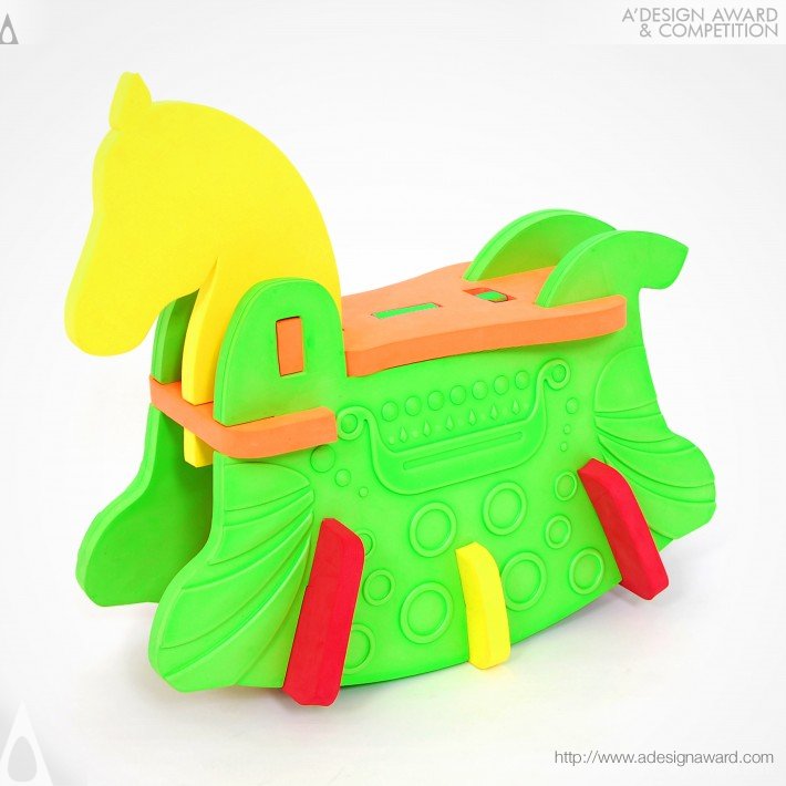 Upsize 3d Puzzle-Pony Alex Multifunctional Rocking Horse by Ng Ping Fun Alex