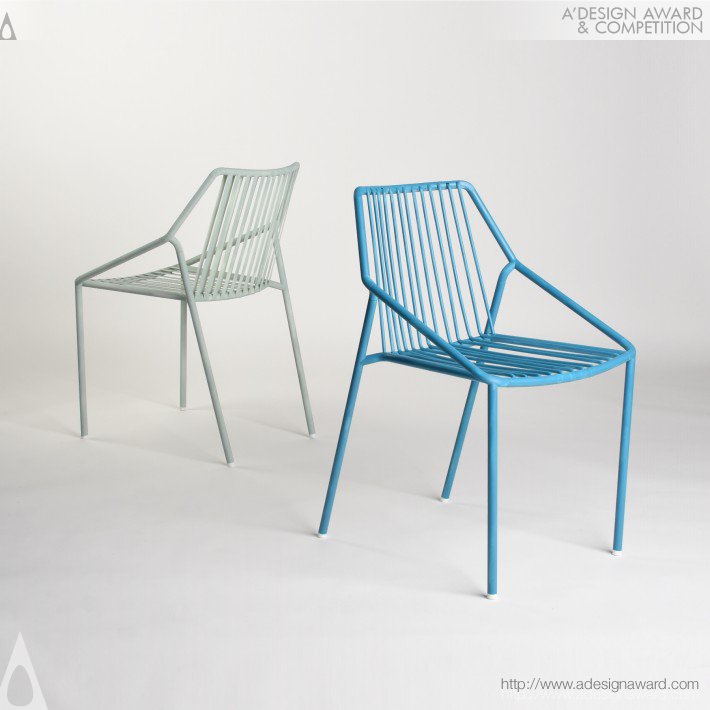 Outdoor Metallic Chair by Hugo Charlet-berguerand