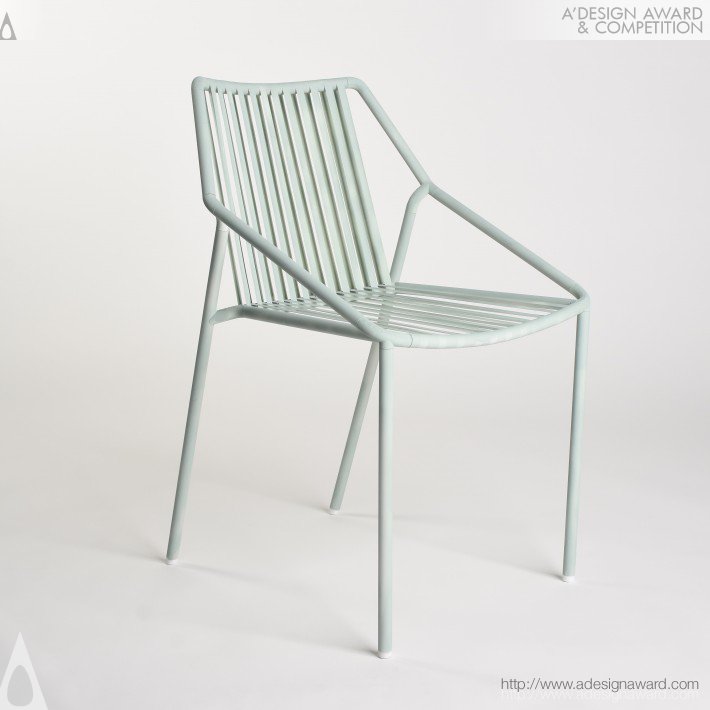 Tomeo Outdoor Metallic Chair by Hugo Charlet-berguerand