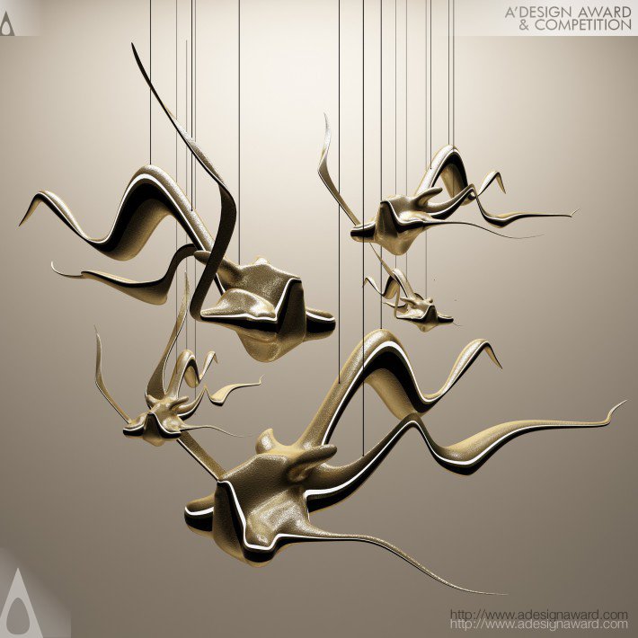 Silk Dragon Collection of Lamps in Neo-Modern Style by Alena