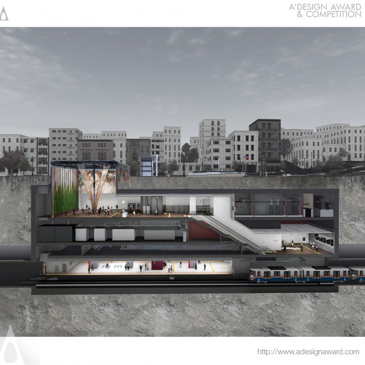 Yuksel Proje  R&amp;D and Design Center - Biophilic Metro Station