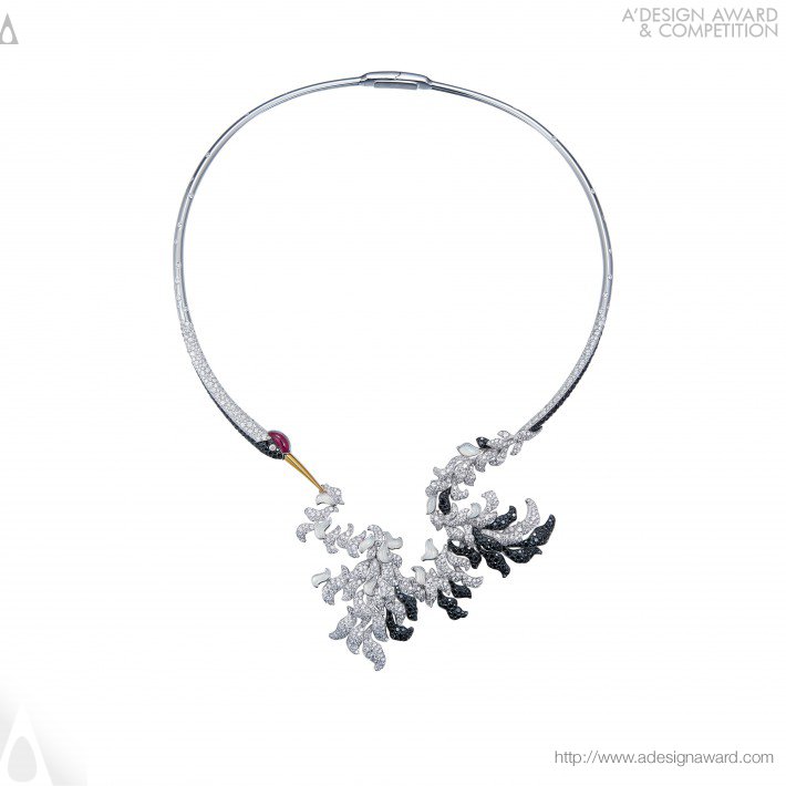 Dancing Crane Necklace by Qingfeng Shanghai Qingfeng Electronic Technology Co., Ltd.