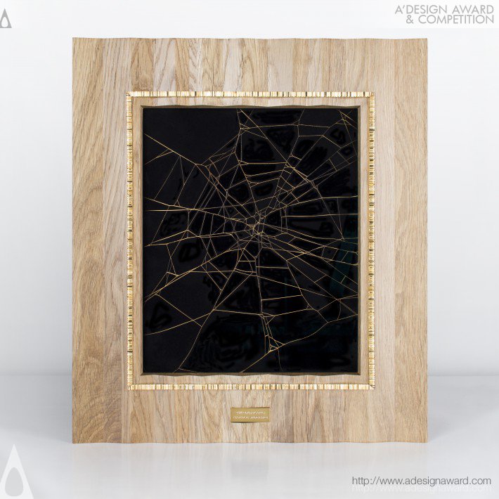 Gold and Spiderweb Art by Andrejs Nadezdinskis