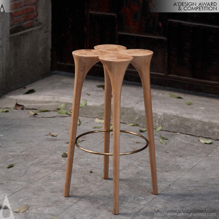 Clover High Stool by Shuangyong Jin