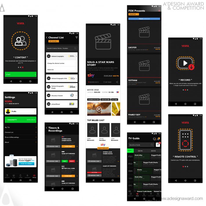 Vestel UX/UI Design Group - Smart Center Tv Application