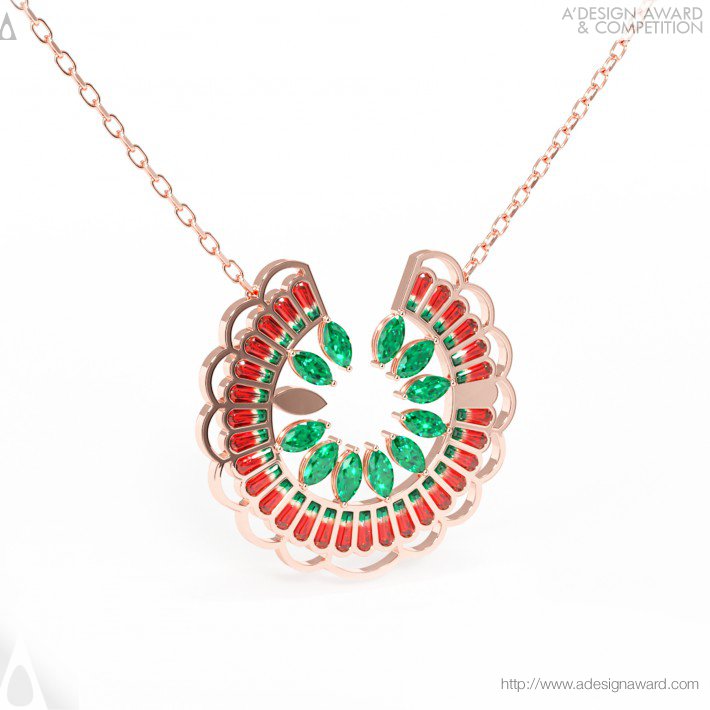 Mana Khaloo - Lotus Date Recorder Pendant