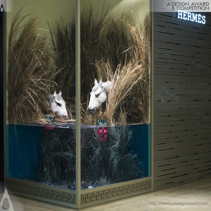 Wild Horses Window Vm Display of Hermès by L&#039;Atelier Five