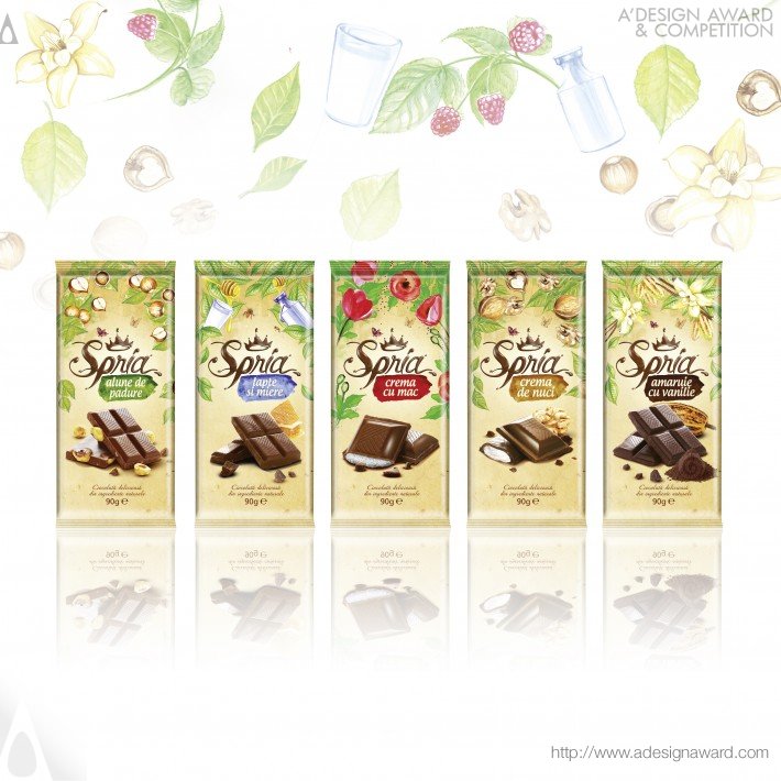 Spria Chocolate Range of Chocolate Tablets by Ampro Design