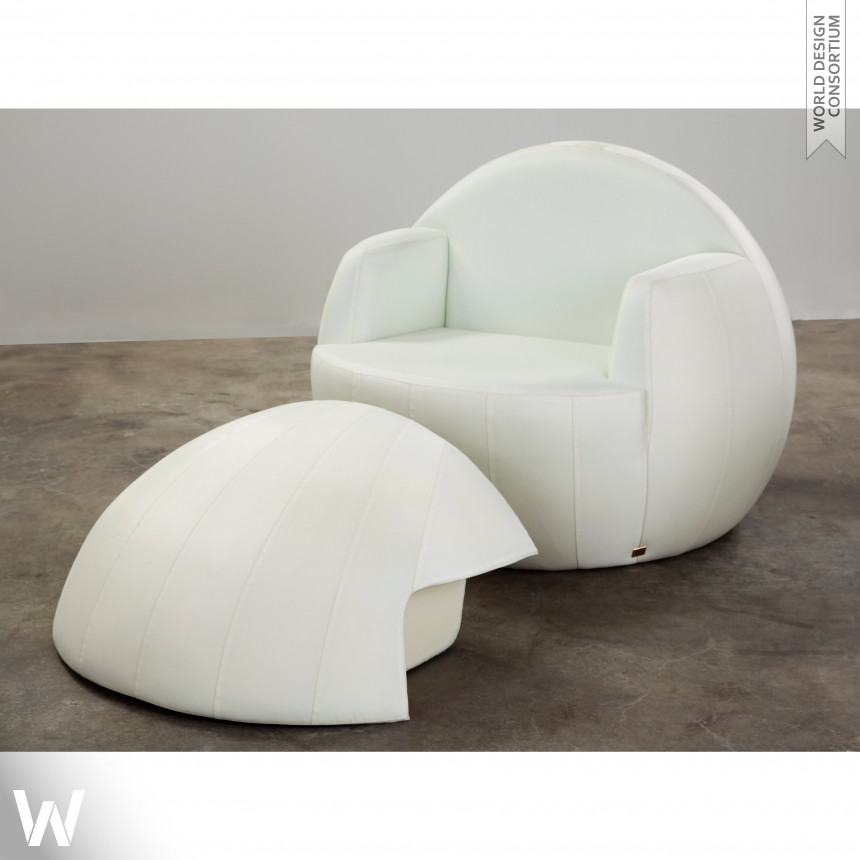 Gibbous Chair and Ottoman