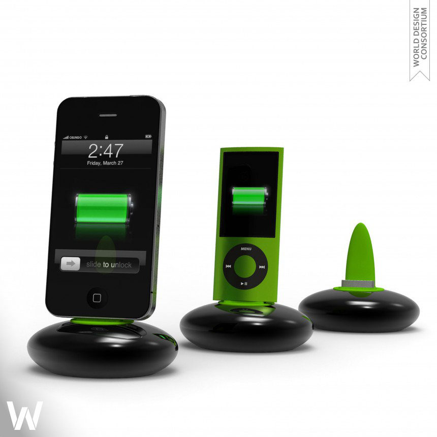 StoneDock ECO friendly iPhone iPod charging dock with missing call alert feature