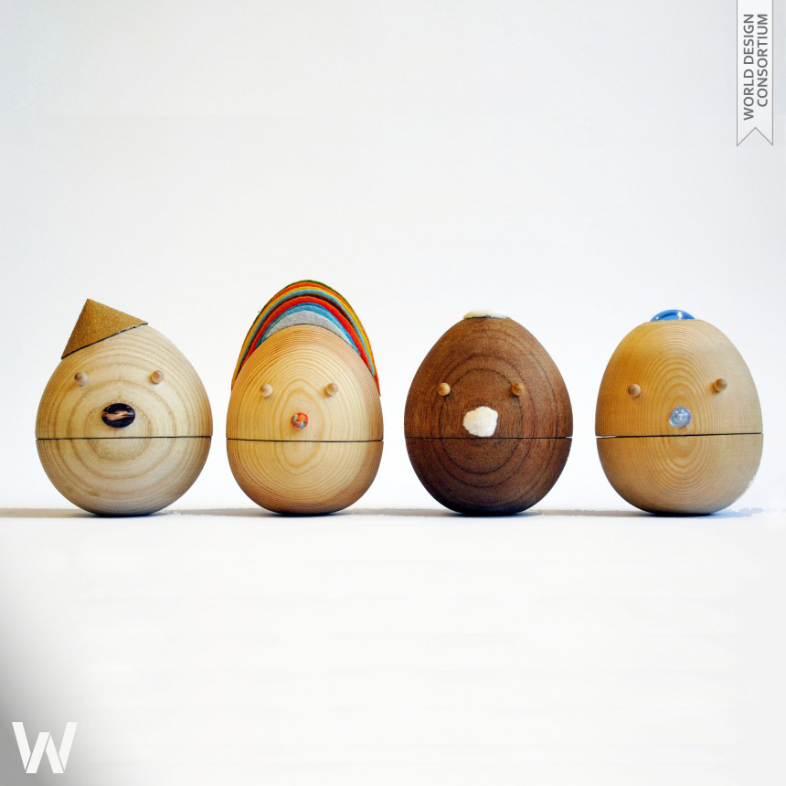 Tumbler" Contentment "  Roly Poly, movable wooden toys, 
