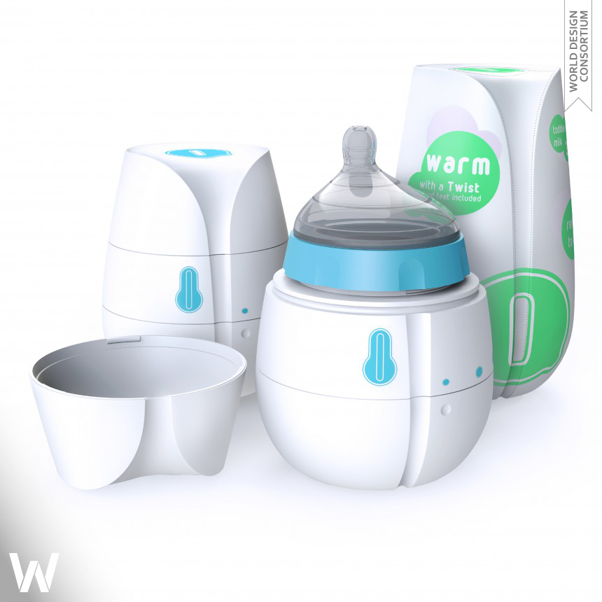 Qi, pronounced 'Chi' Disposable Self-Heating Baby Bottle