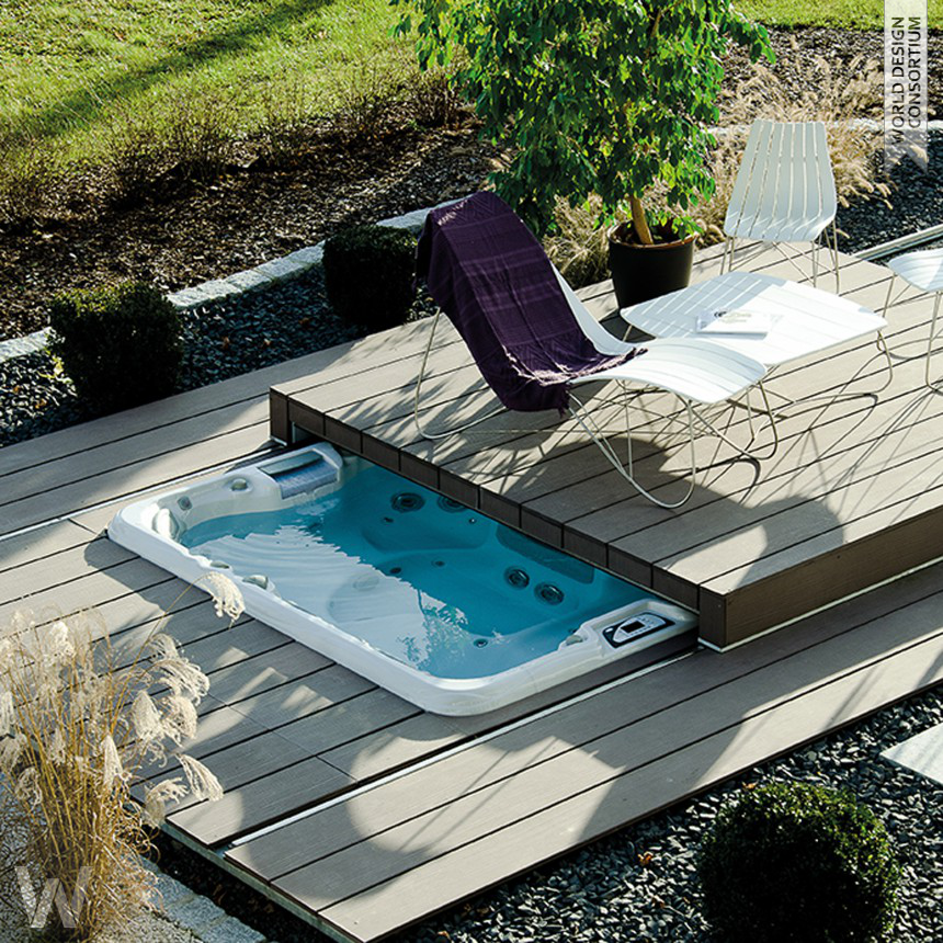Pool Lounge® cover for hot tubs, swim spas and pools