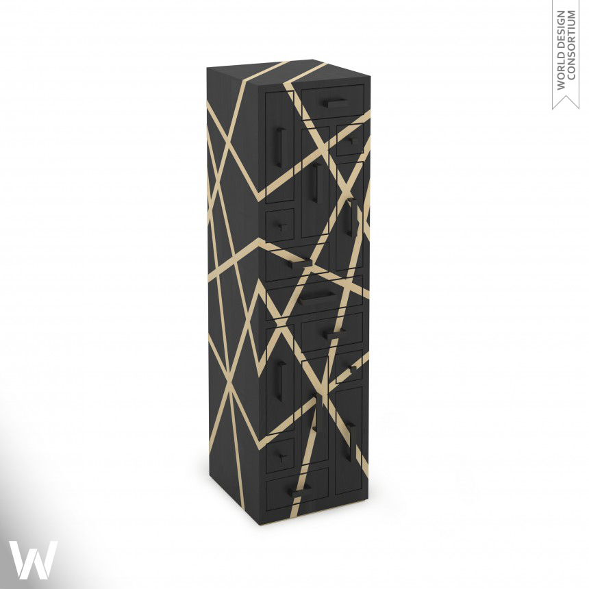Black Labyrinth Chest of drawers