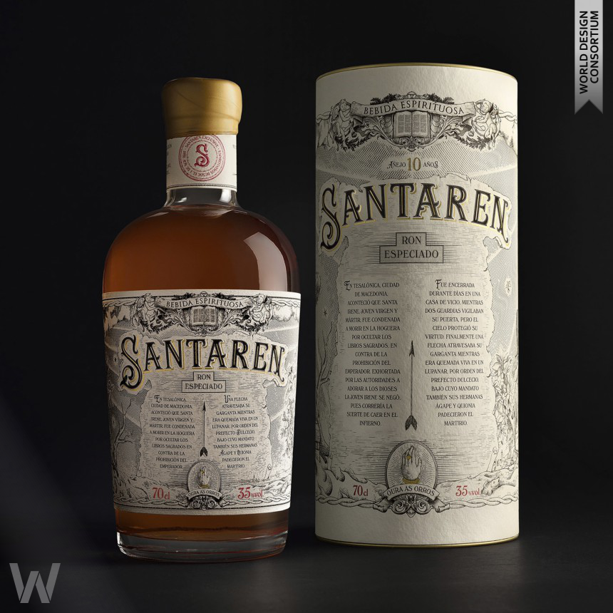 Santaren  Rum Bottle
