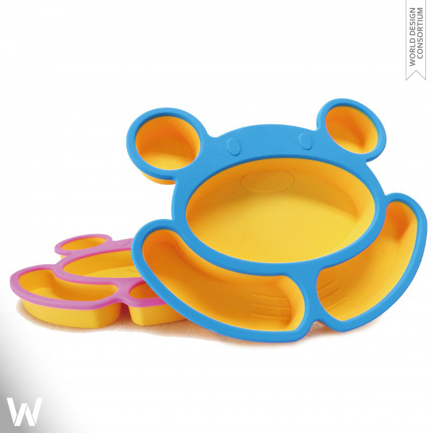 Happy Bear Silicone meal plate