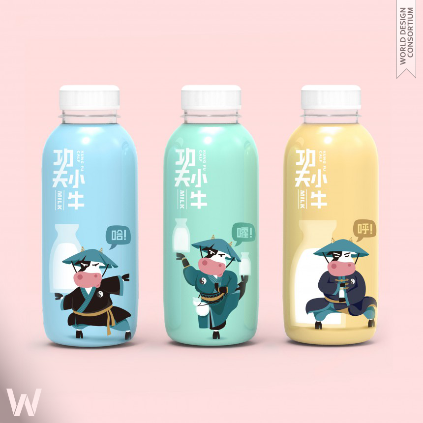 Kungfu Cow milk Package Design